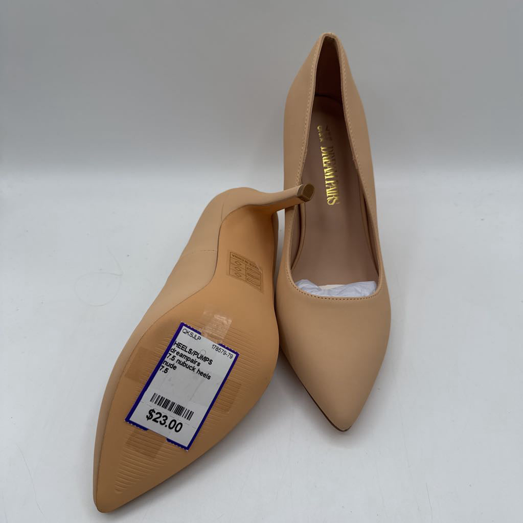 7.5 nubuck heels