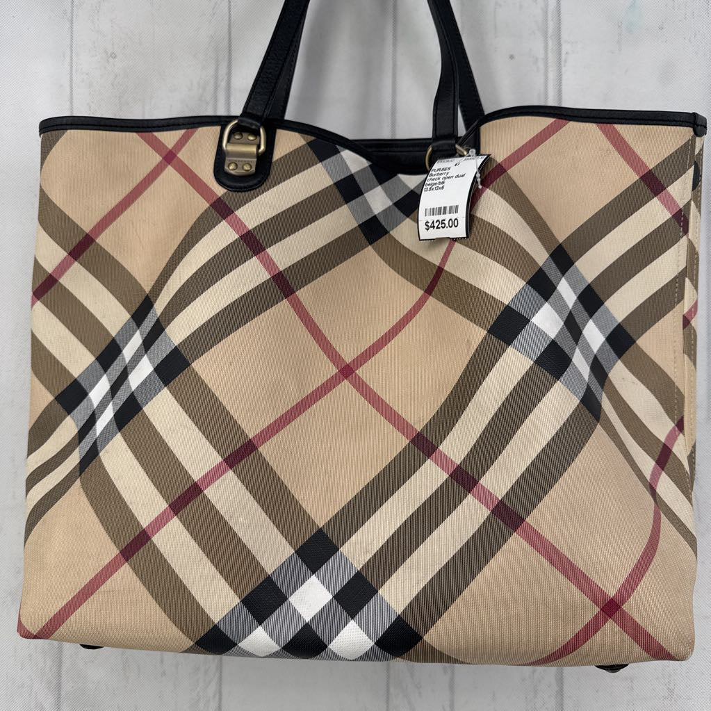 Burberry Supernova Check Large Nickie Tote