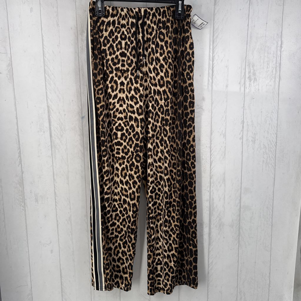 S animal print pull-on wide leg pant