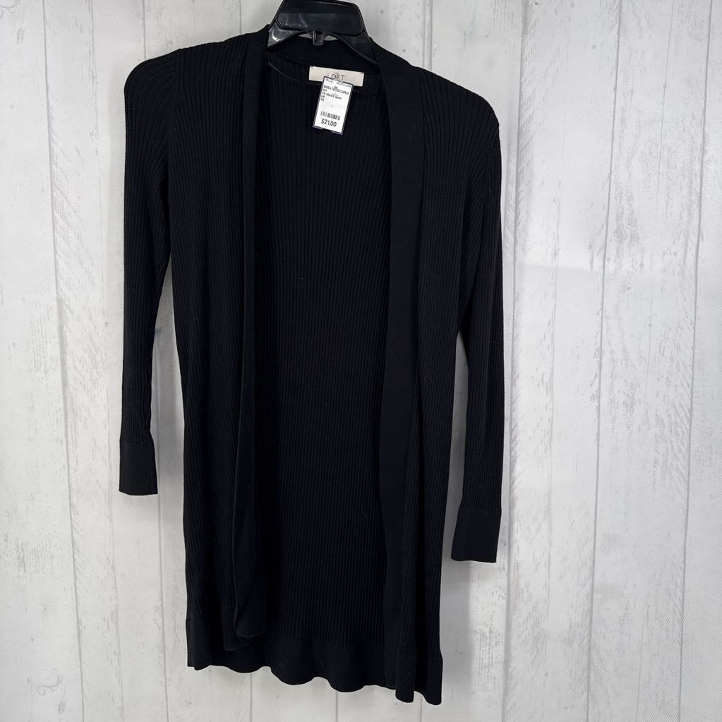XS ribbed open front cardi