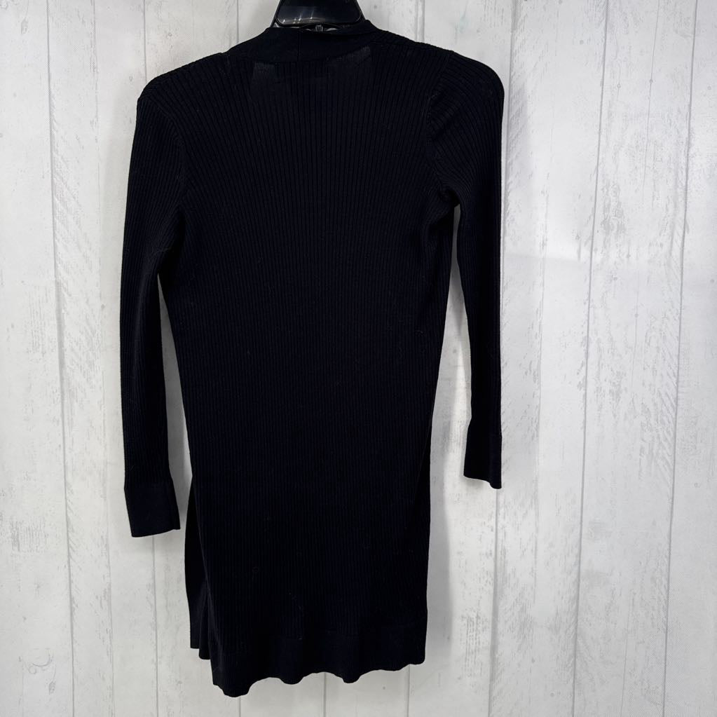 XS ribbed open front cardi