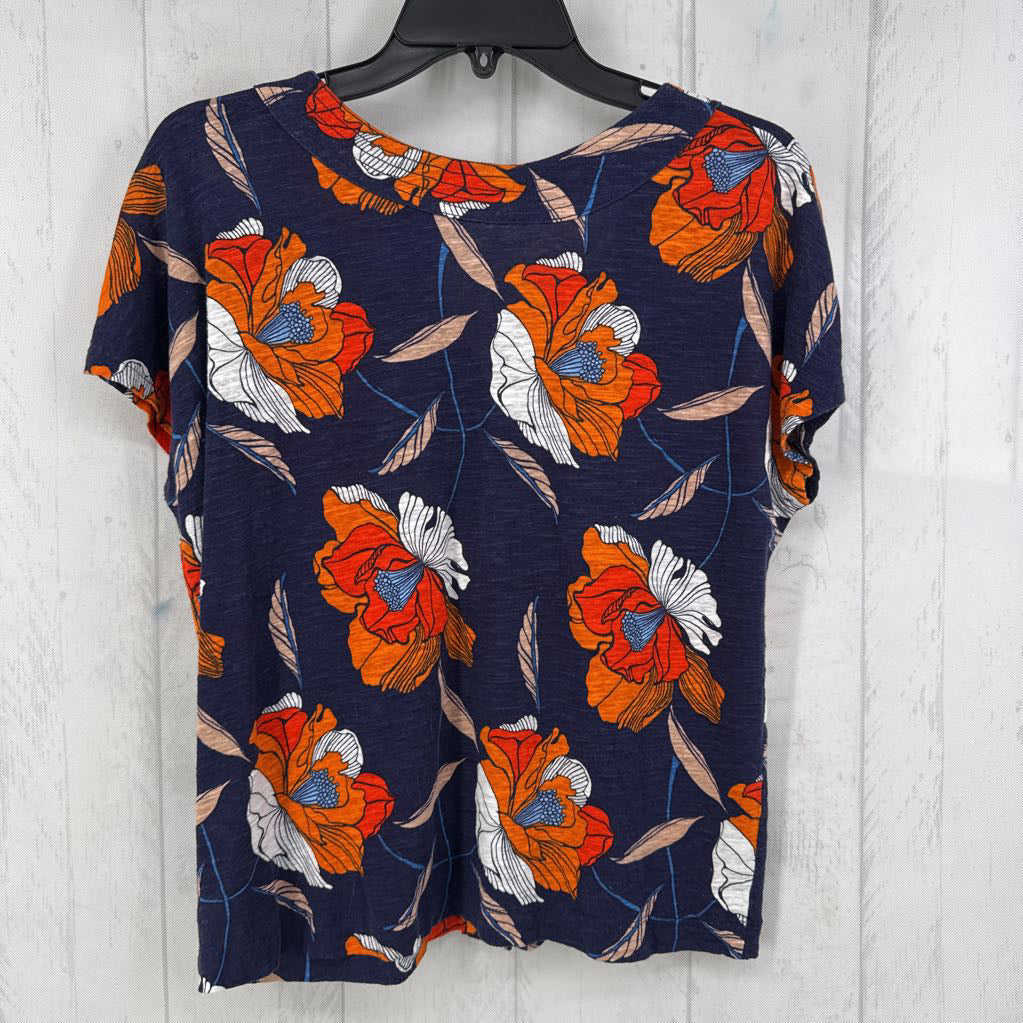 M flo print button front s/s top