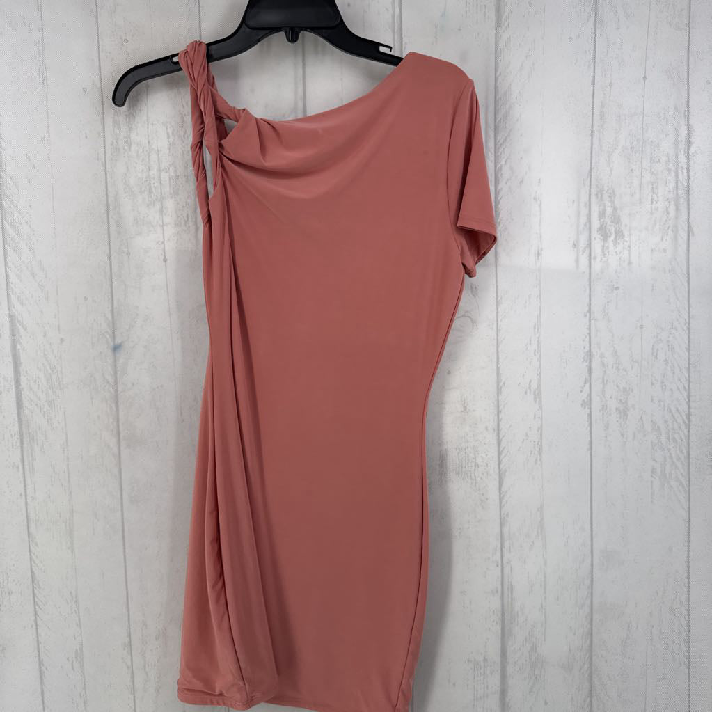 M silky cold shoulder dress