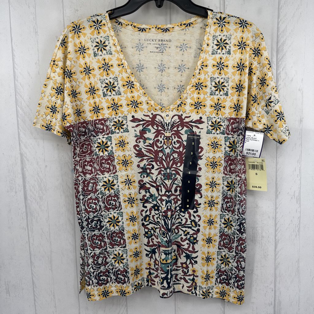 R40 S printed v-neck s/s tee