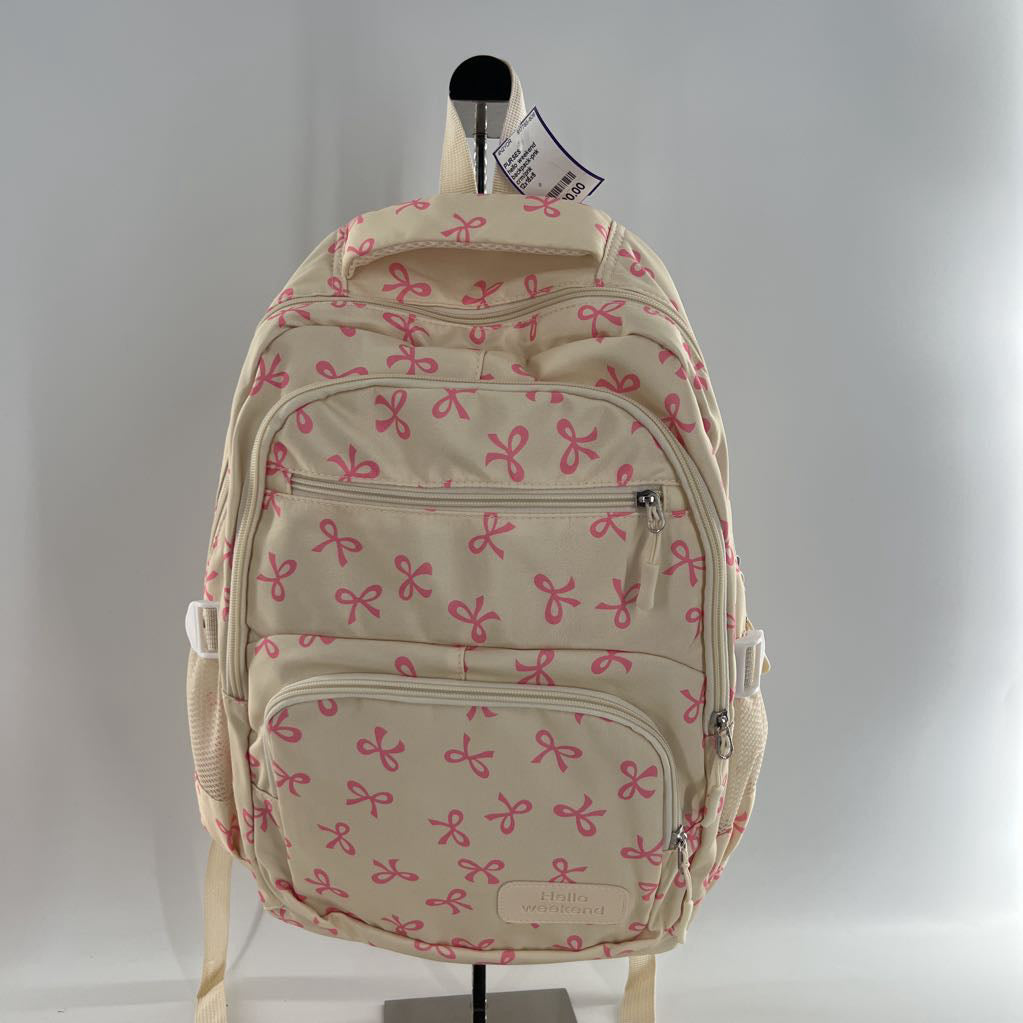 backpack-pnk bows