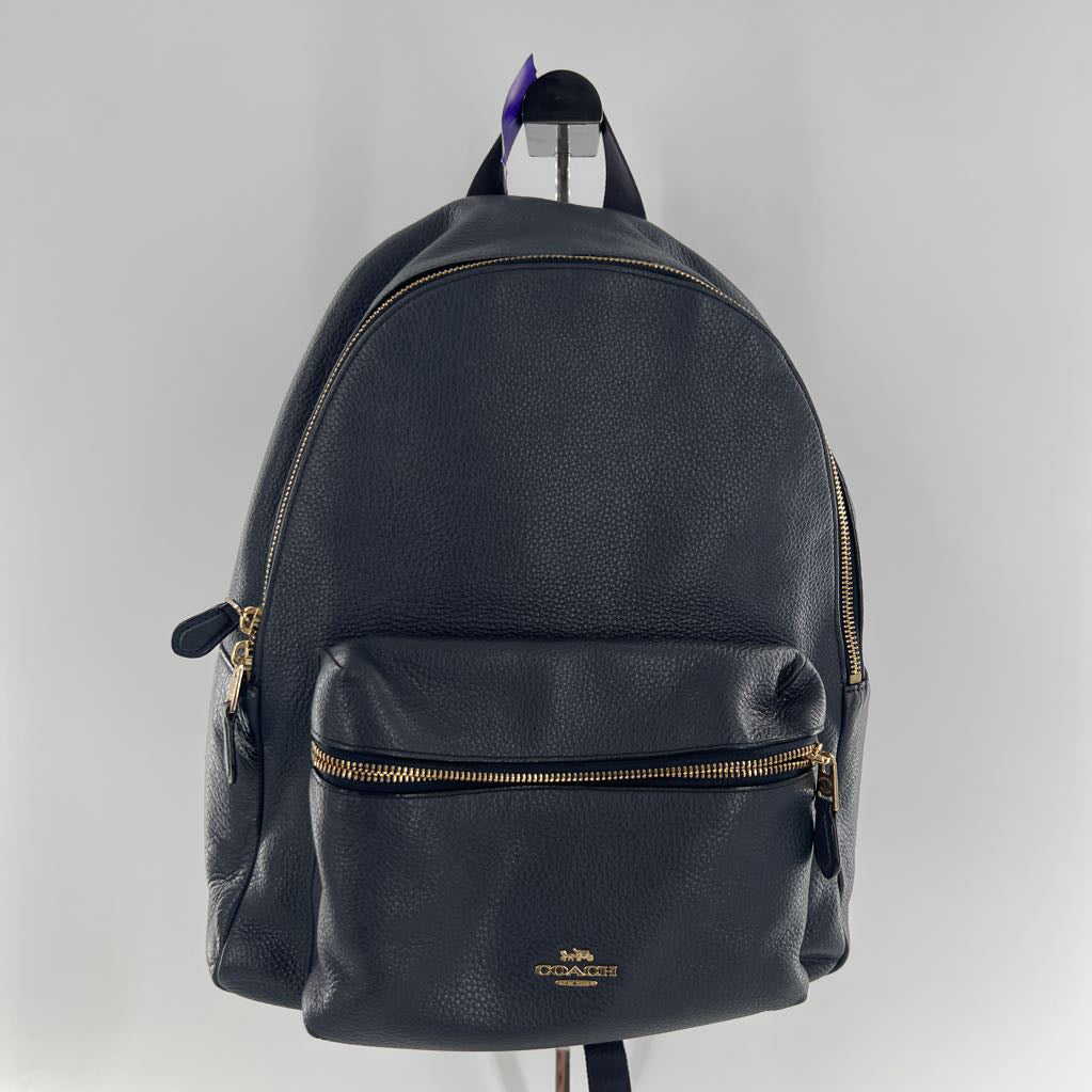 pebbled leather backpack
