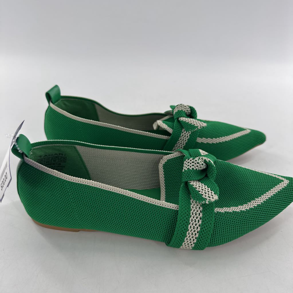 8.5 knit bow slip-ons