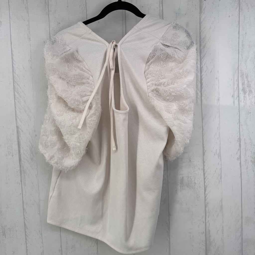 2X ribbed eyelash slv top