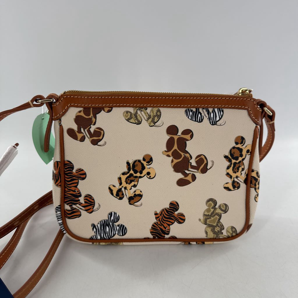 Mickey Mouse silhouette animal print crossbody