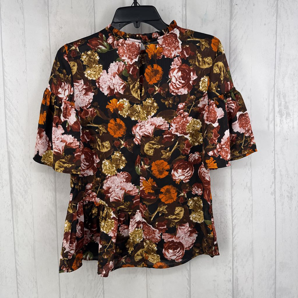 2 flo print flutter slv top
