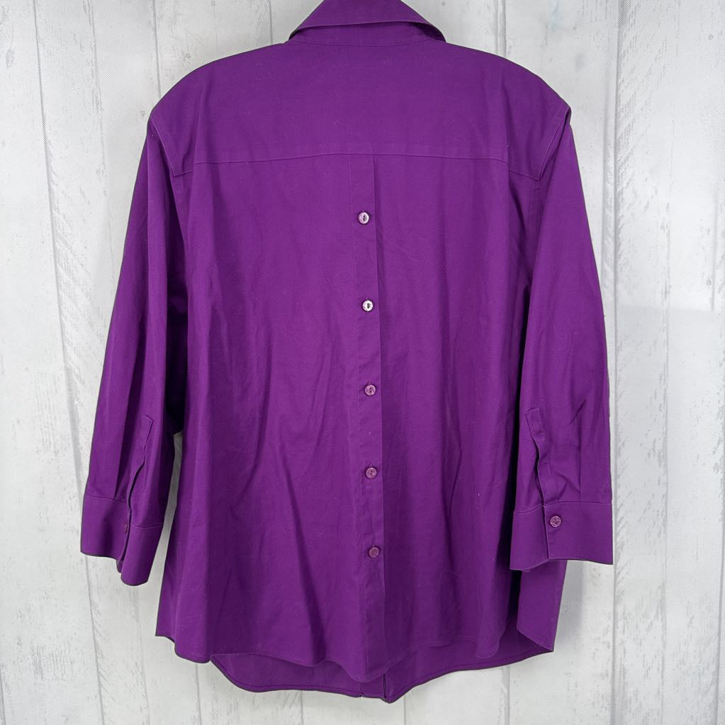XL button down 3/4 slv top