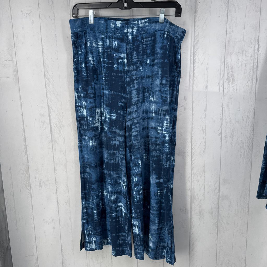 XL 2pc tie-dye l/s top & wide leg pant