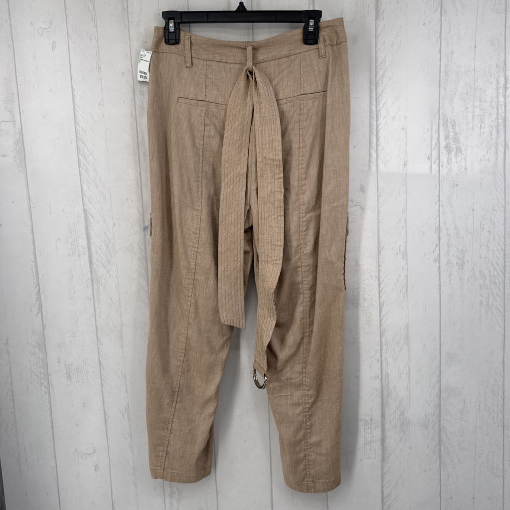 4 belted twill pants