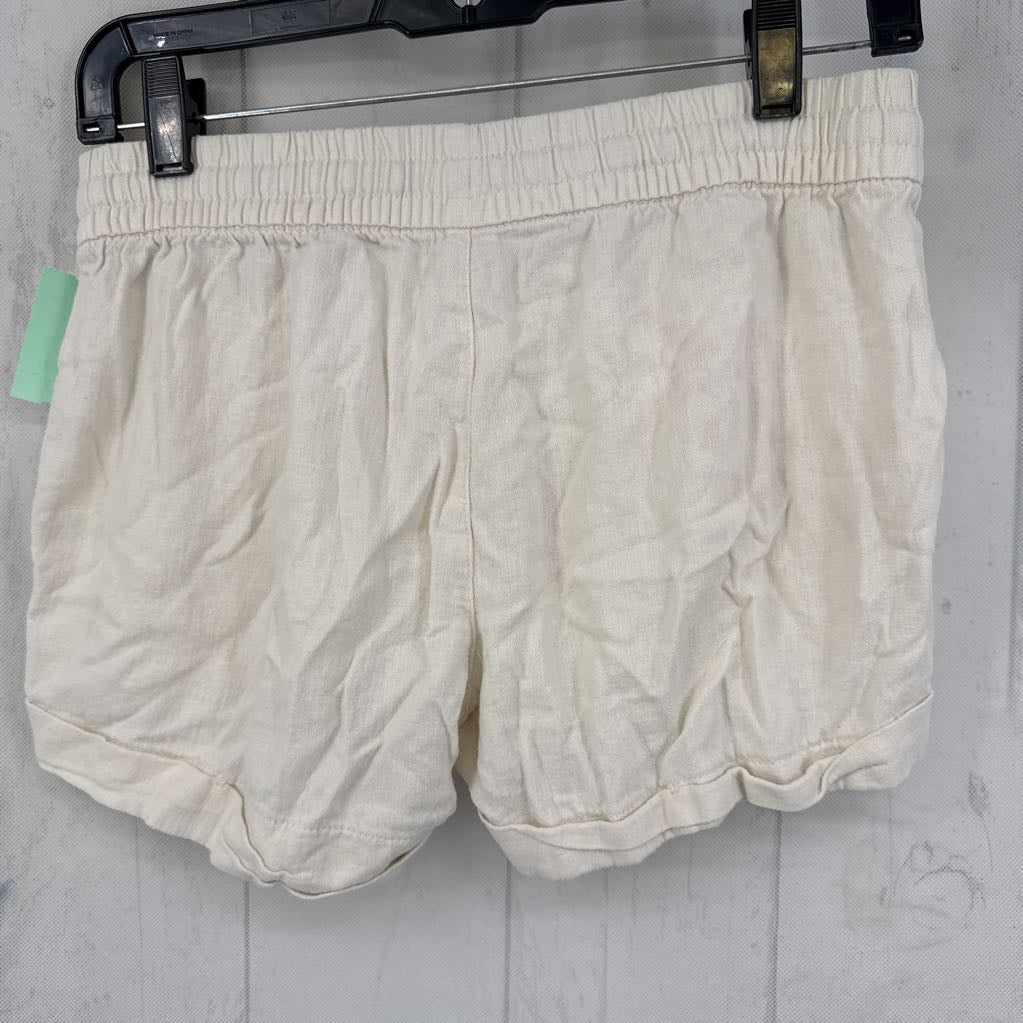 XS linen blend cuffed shorts