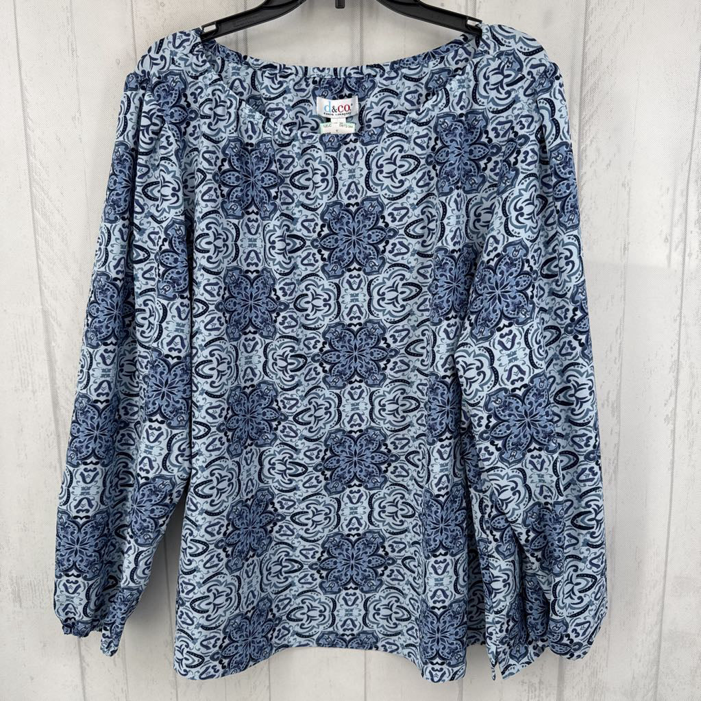 XL flo print l/s top