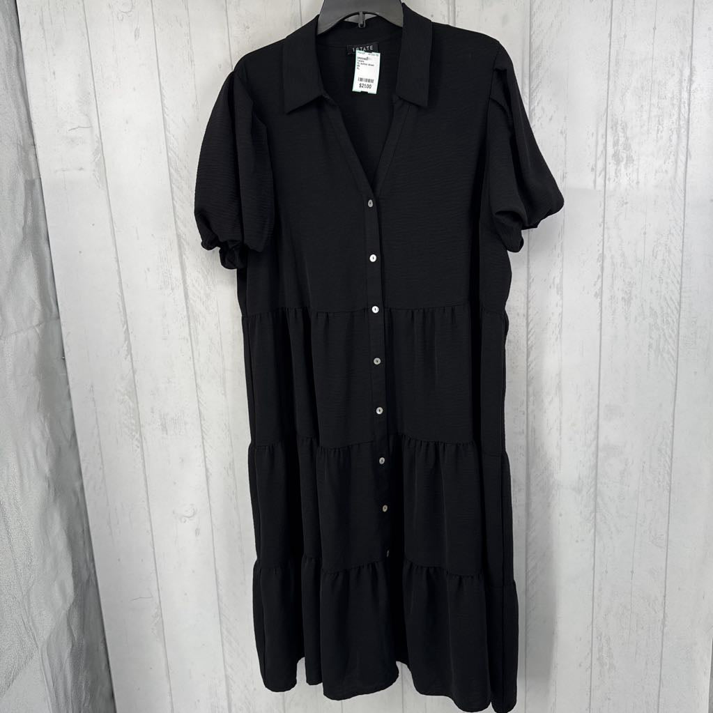 XL button down tiered s/s dress