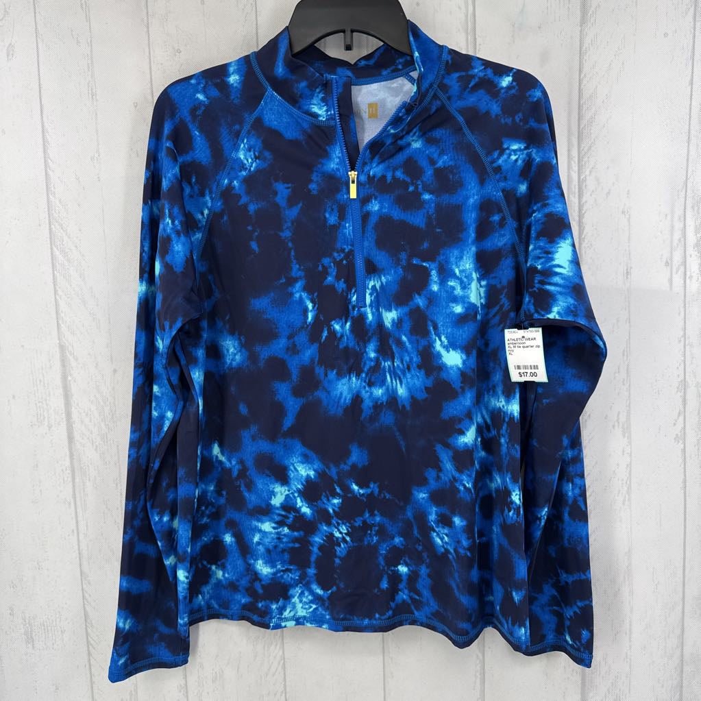 XL M tie quarter zip l/s pullover