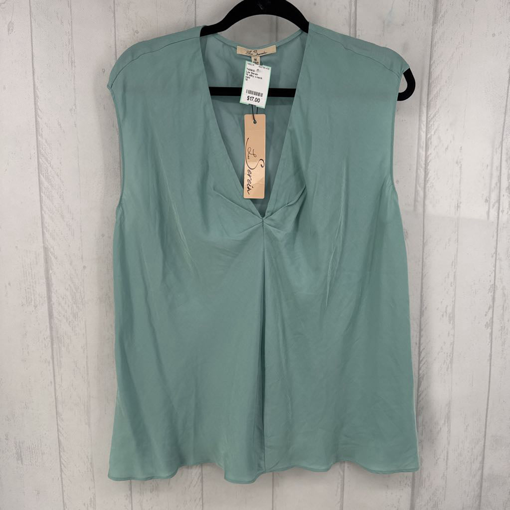 1X silky v-neck top