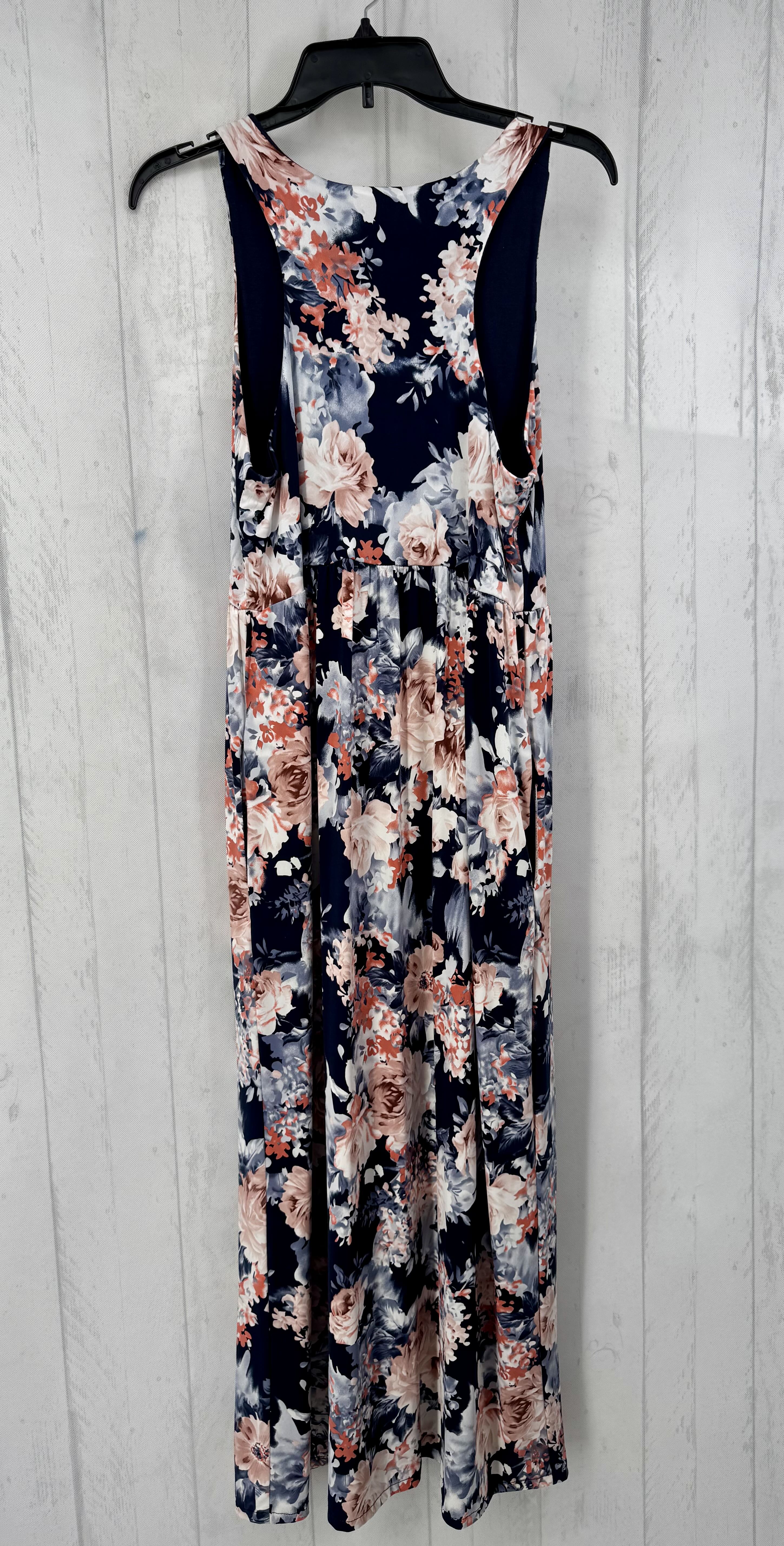 S flo print slvls maxi dress
