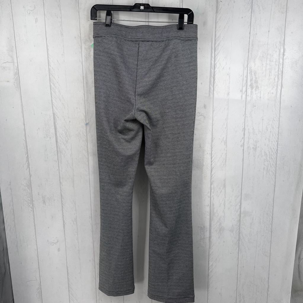 S herringbone print flare leg pant