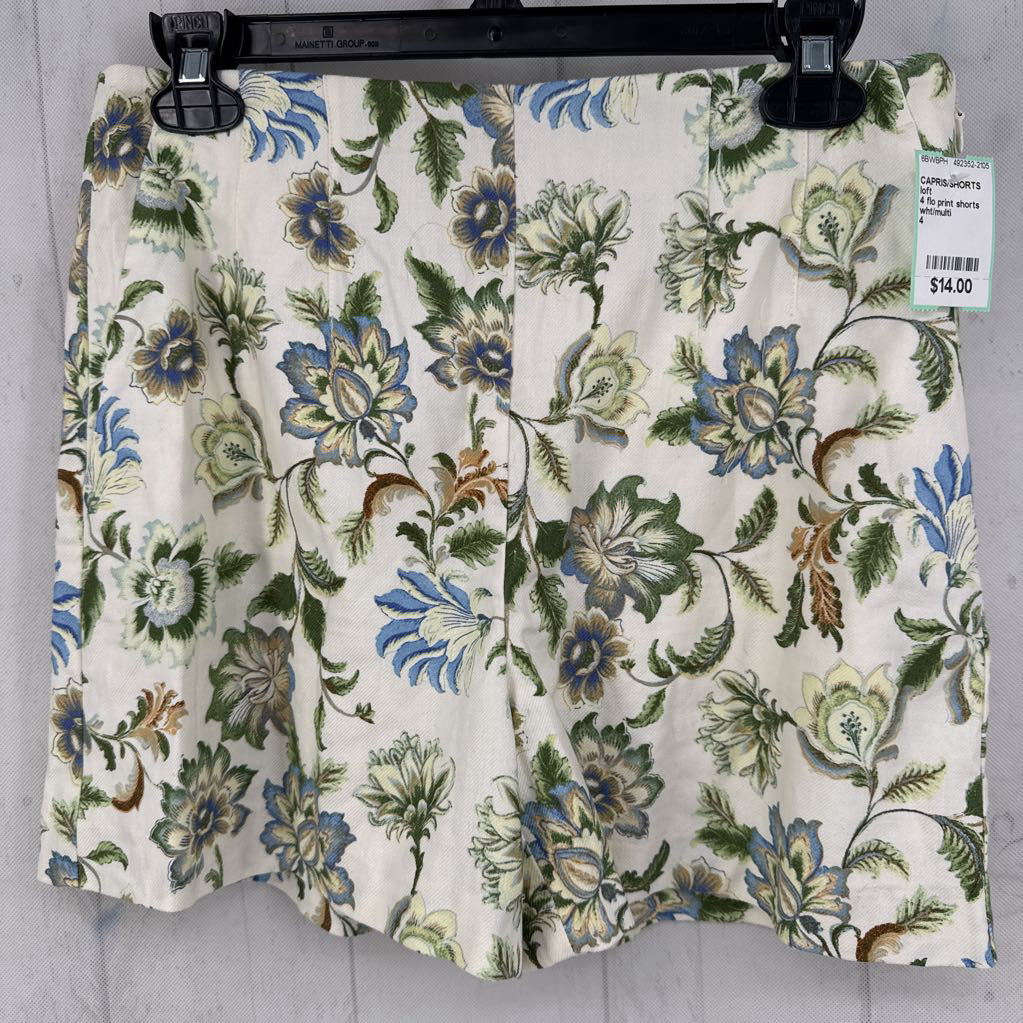 4 flo print shorts