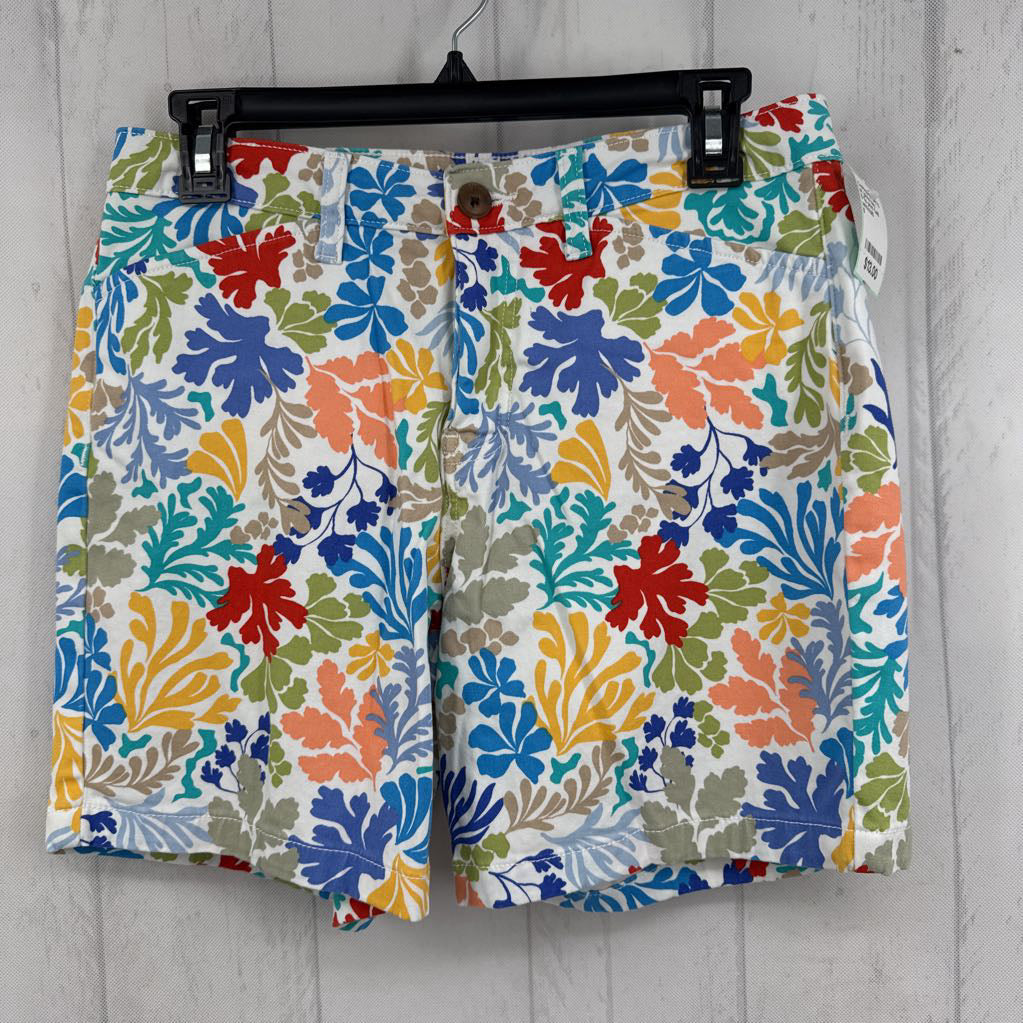 6 flo print twill shorts