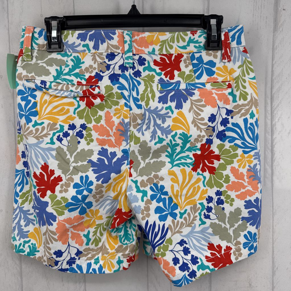 6 flo print twill shorts