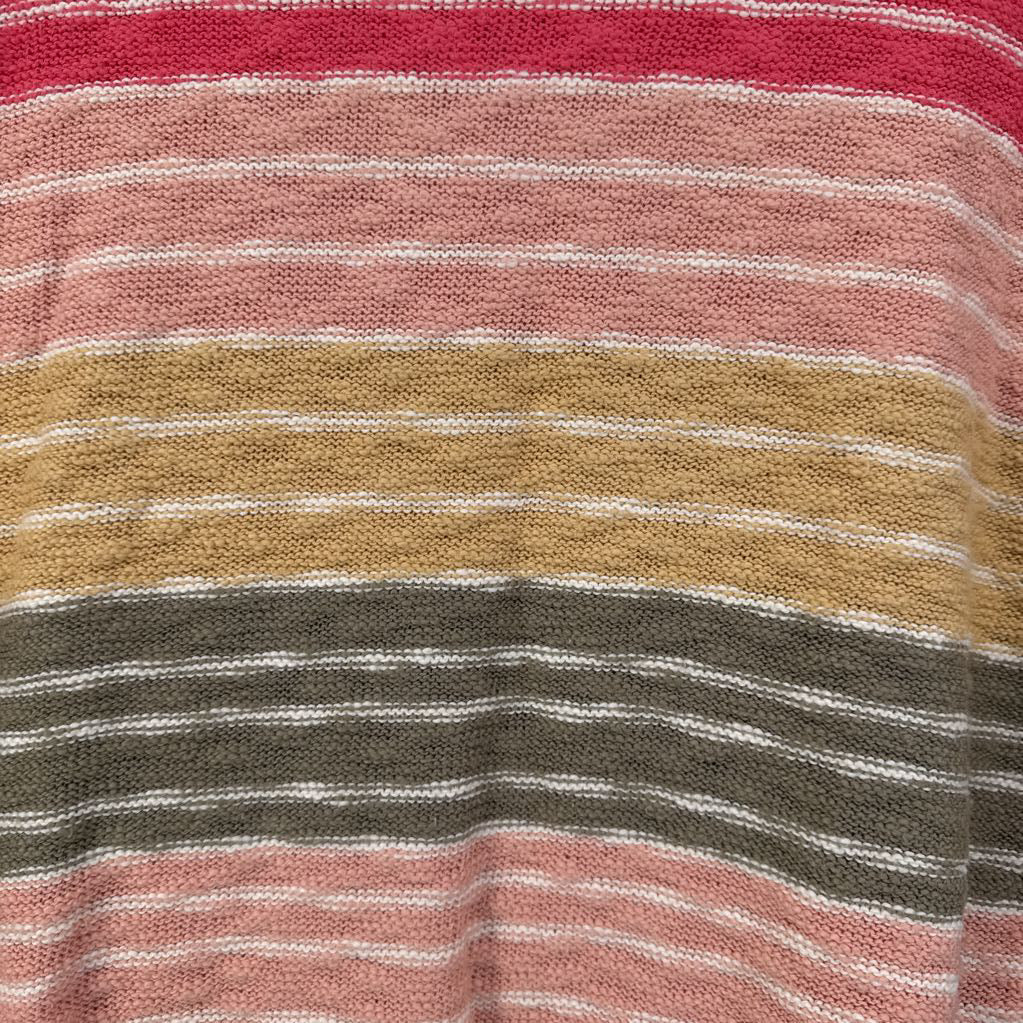 Sp striped 3/4 slv sweater