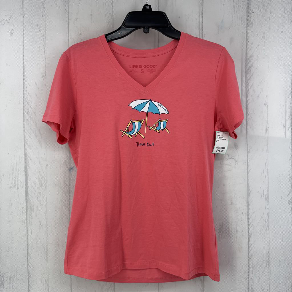 S v-neck s/s tee (time out)