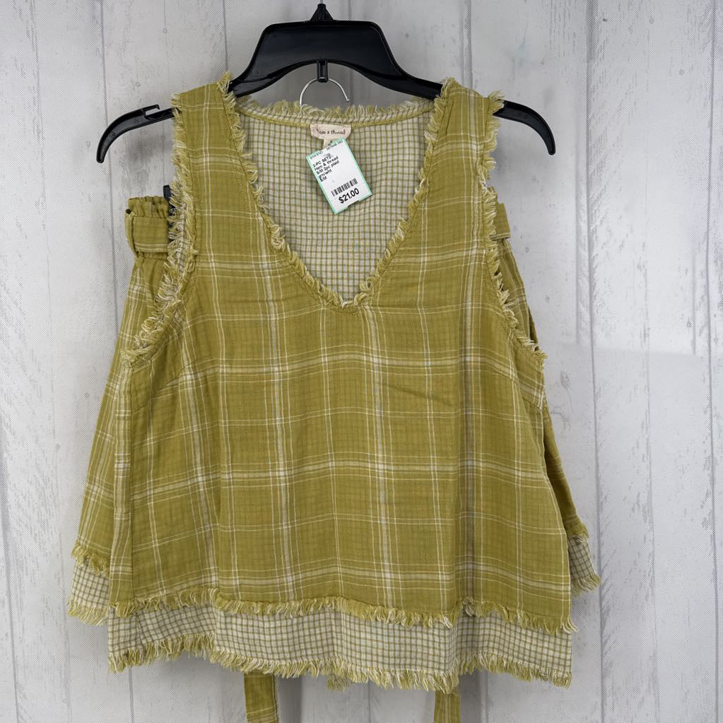 S/M 2pc plaid shorts & tank set