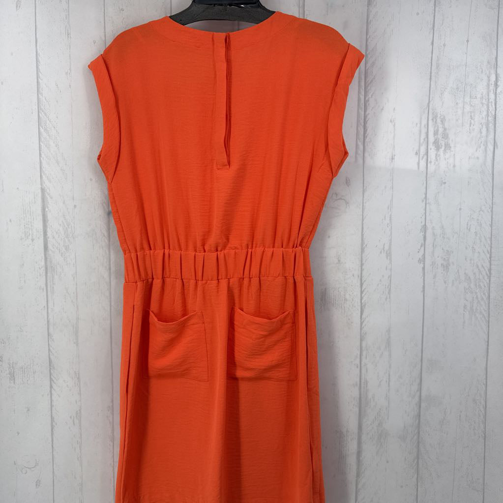 4 crewneck cap bow front slv dress