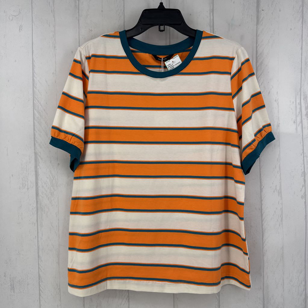 L striped crewneck s/s tee