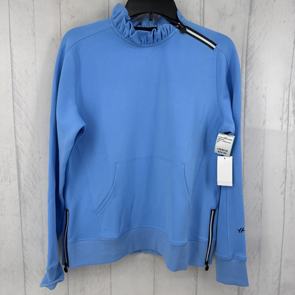 R84 L ruffled neck sweatshirt