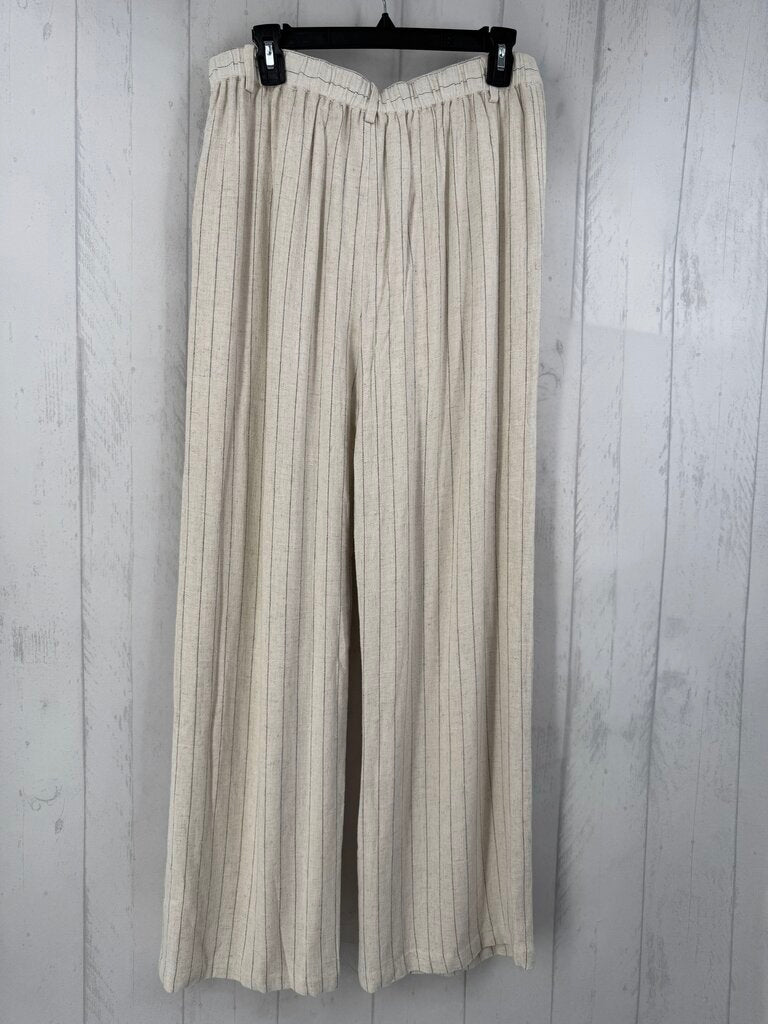 R129 L striped wide leg trouser