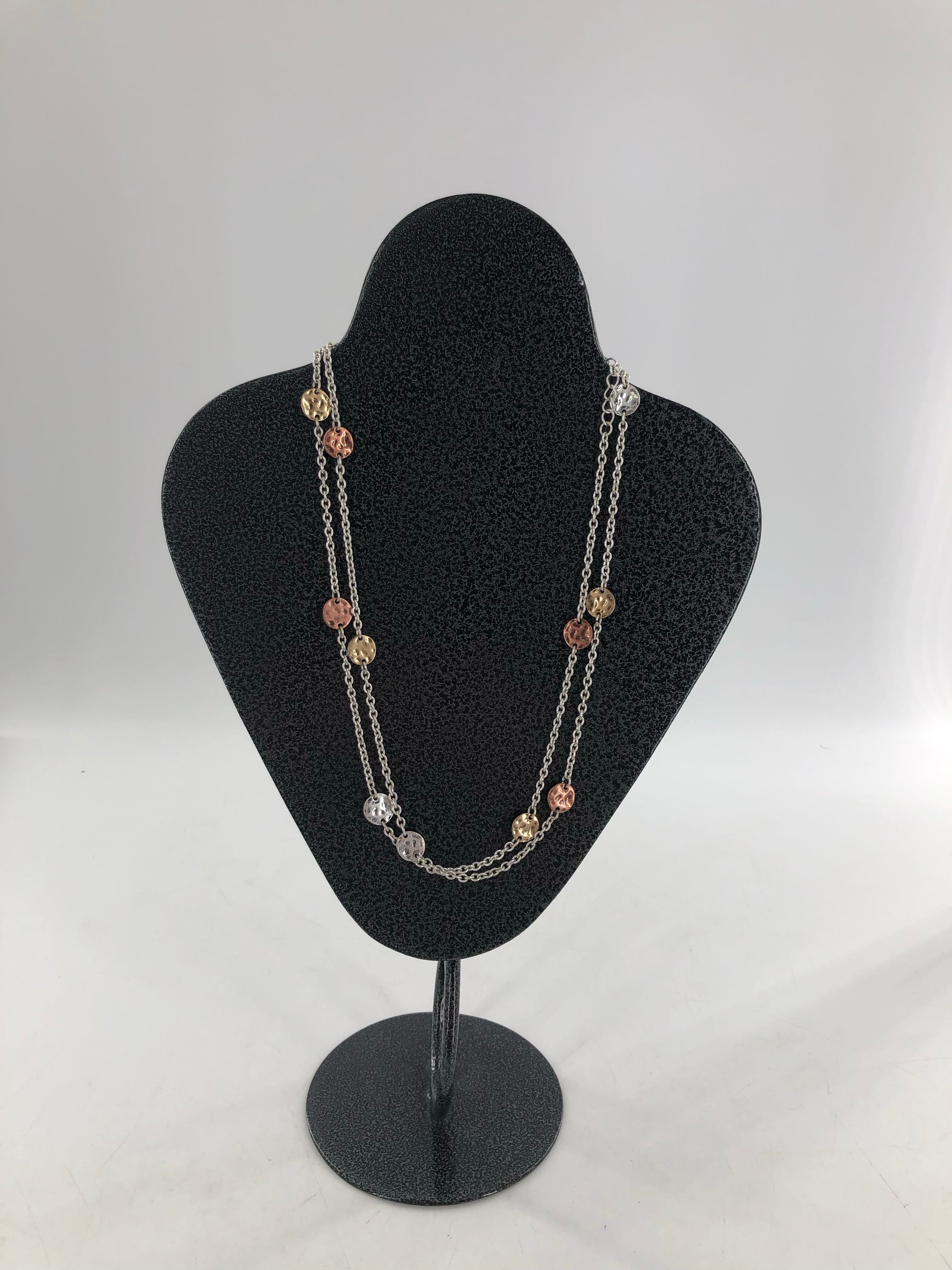 20" mixed metals layering necklace