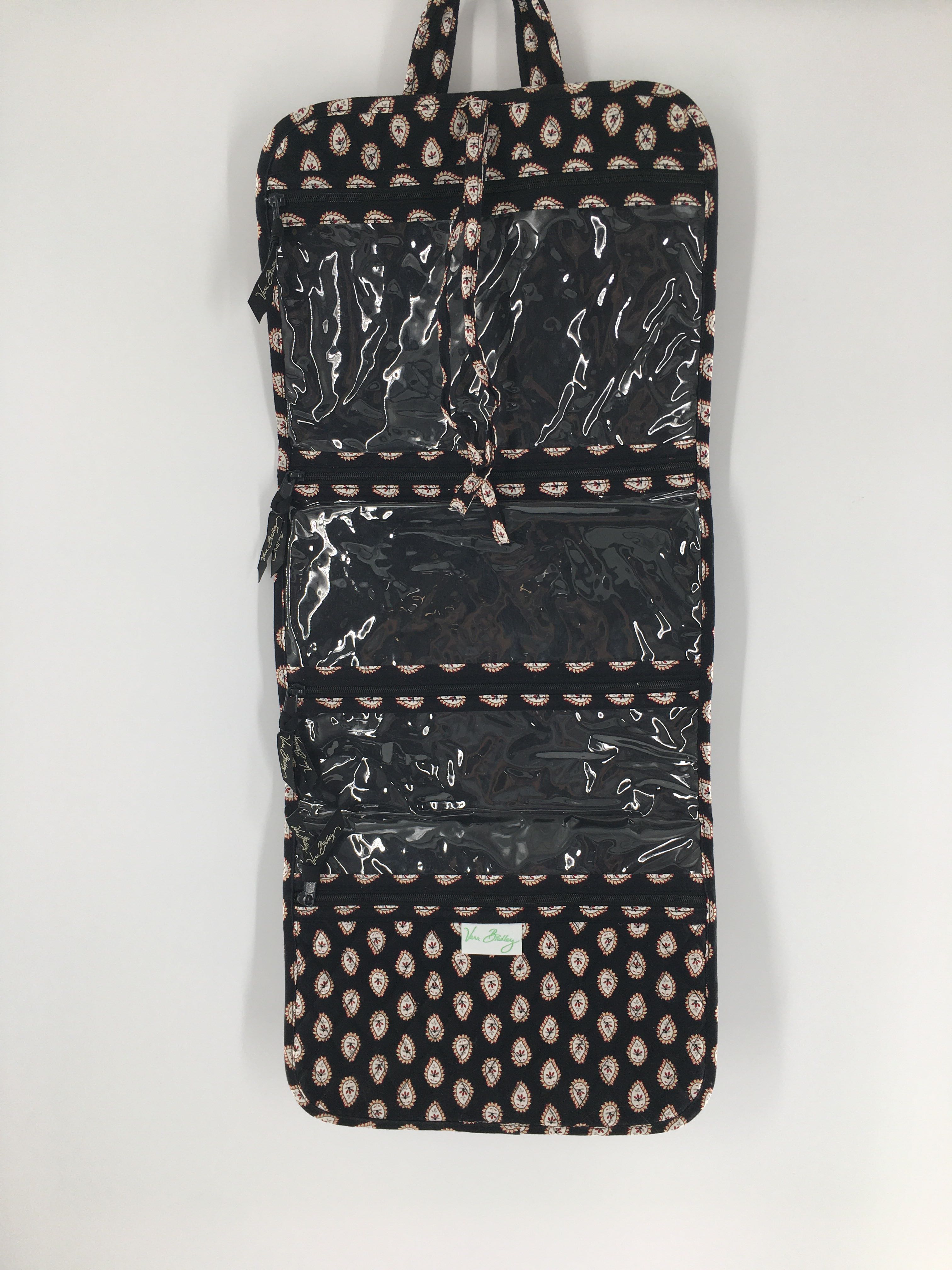 quilted fold-up travel cosmetic case