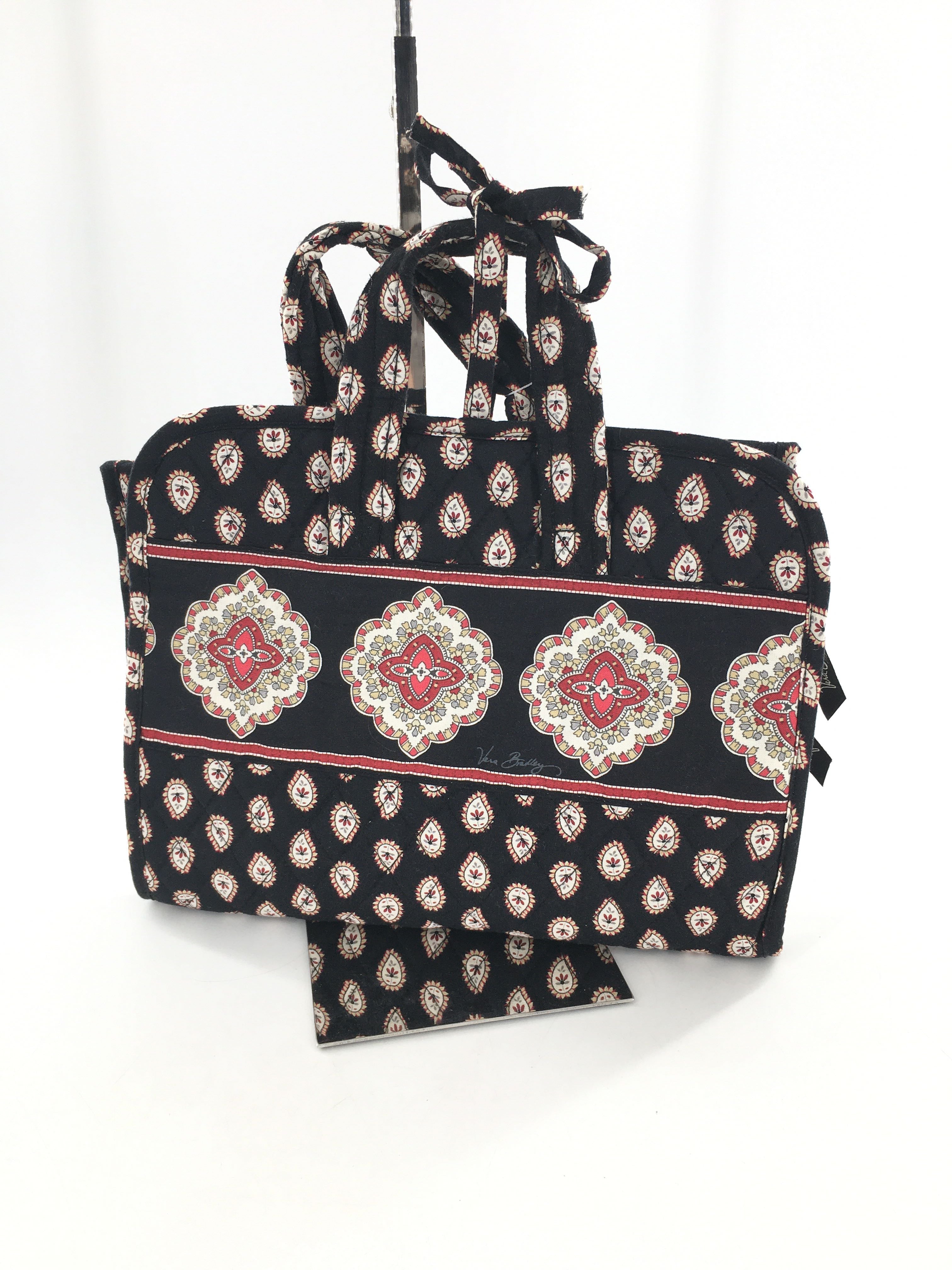 quilted fold-up travel cosmetic case