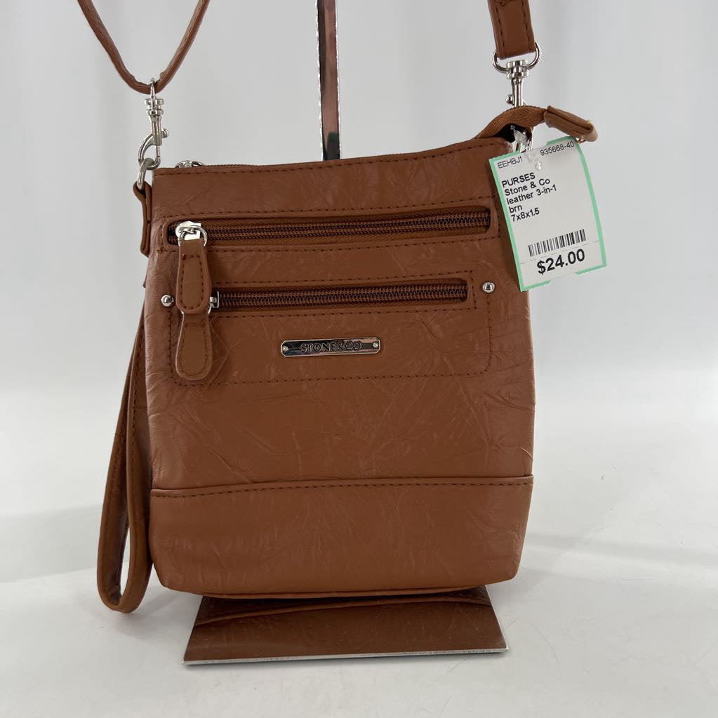 leather 3-in-1 crossbody