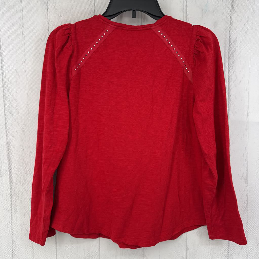 M embelished v-neck l/s tee