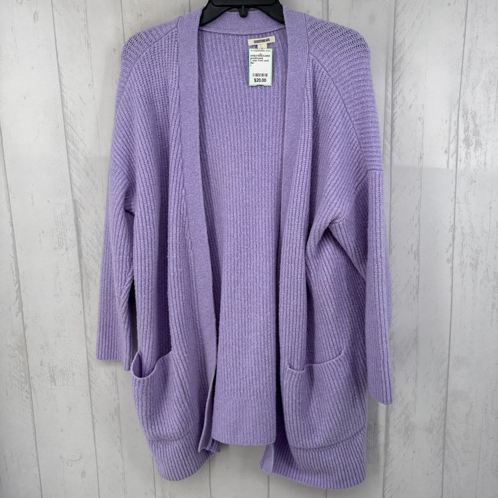 L open front cardi