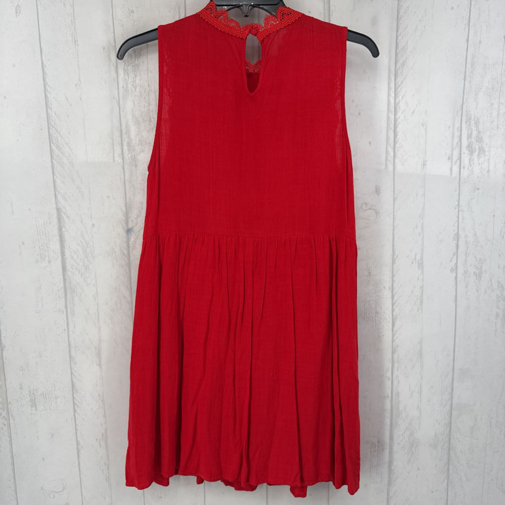S lace accent slvls dress