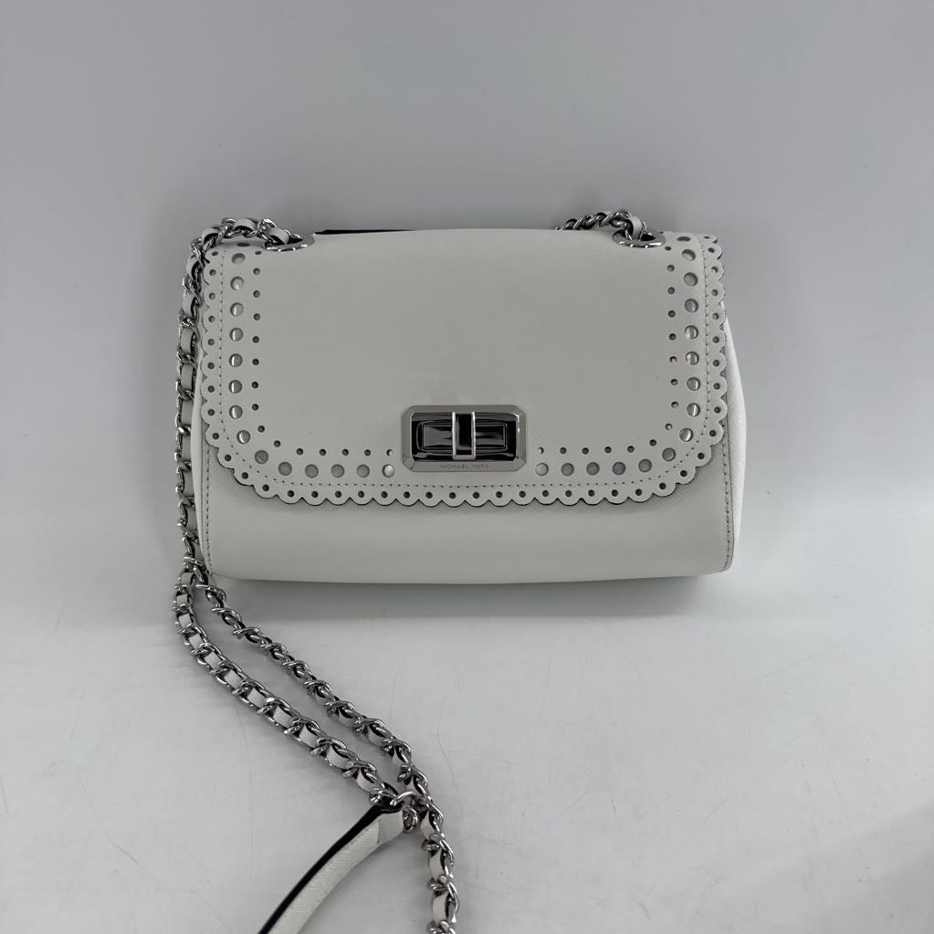 R298 chain strap scallop flap shoulder bag