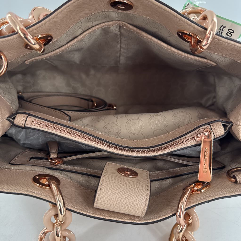 chain strap triple compartment satchel
