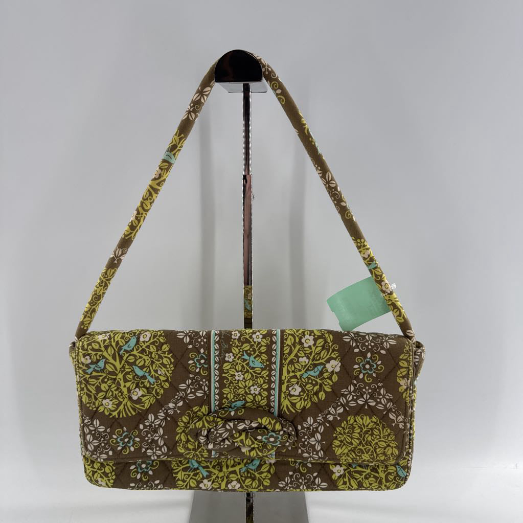 quilted flo print shoulder bag