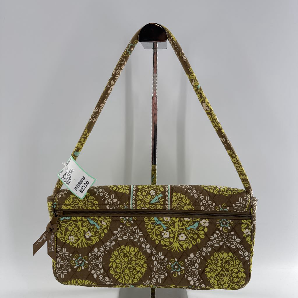 quilted flo print shoulder bag