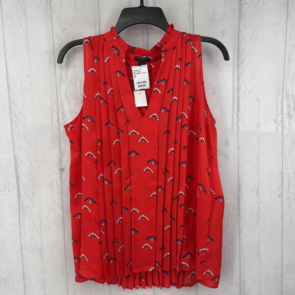Mp pleated v-neck tank