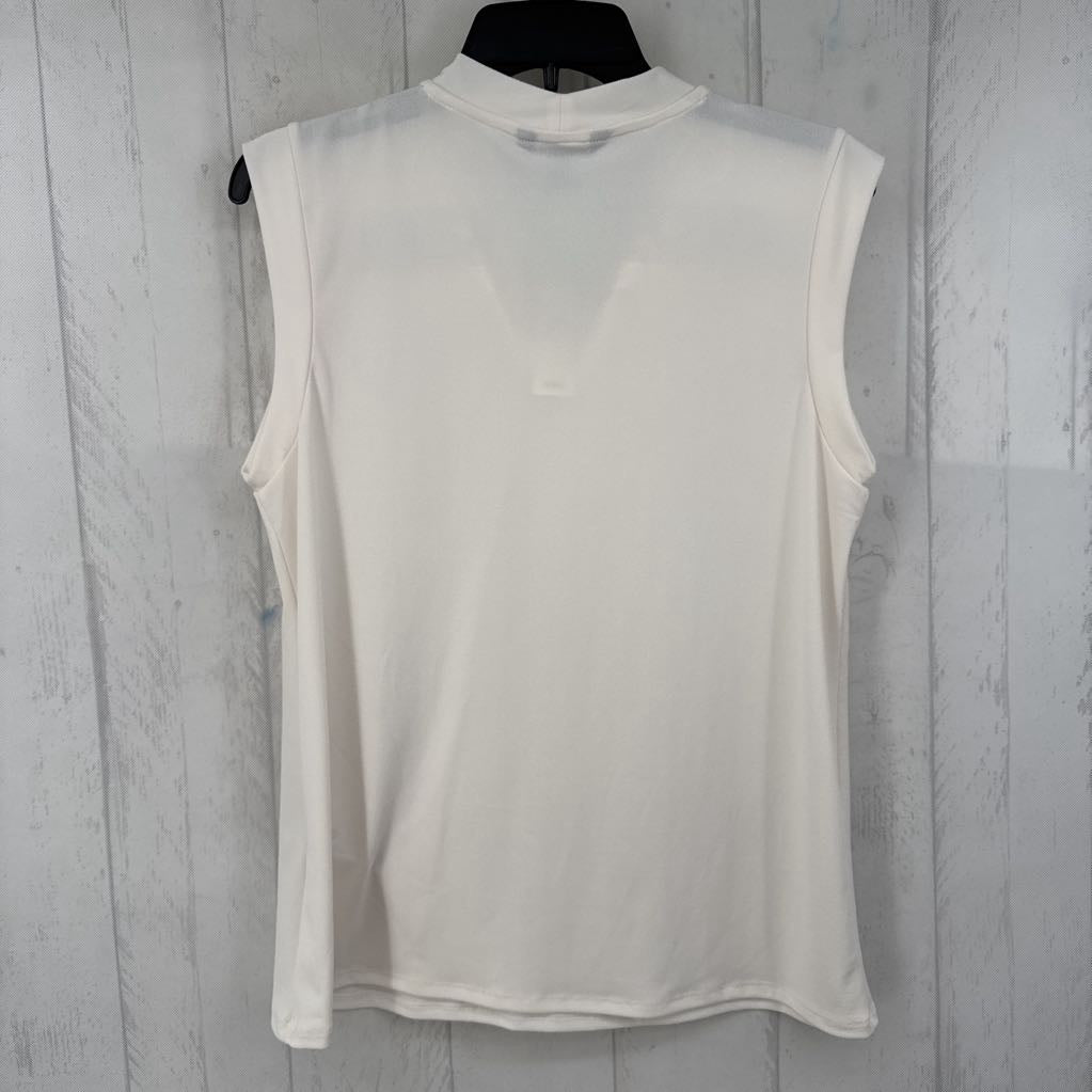 R40 M lace accent tie front slvls top