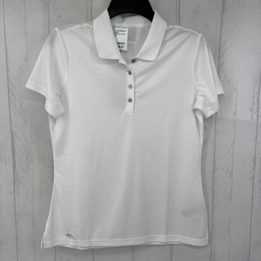 M quarter button down s/s polo