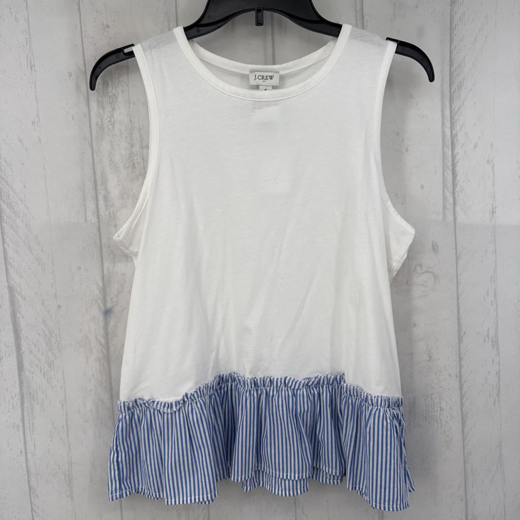 R30 S striped ruffle hem tank
