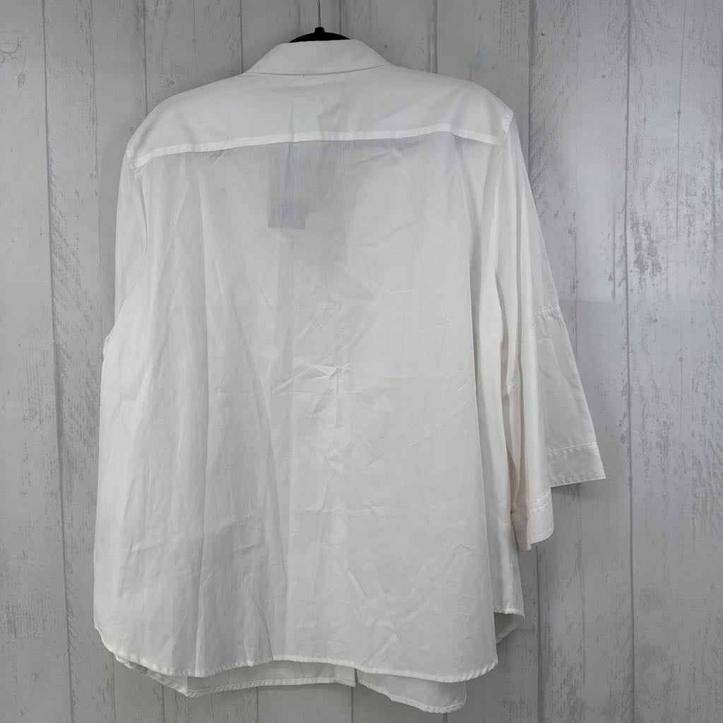 R99 3X button down 3/4 slv top